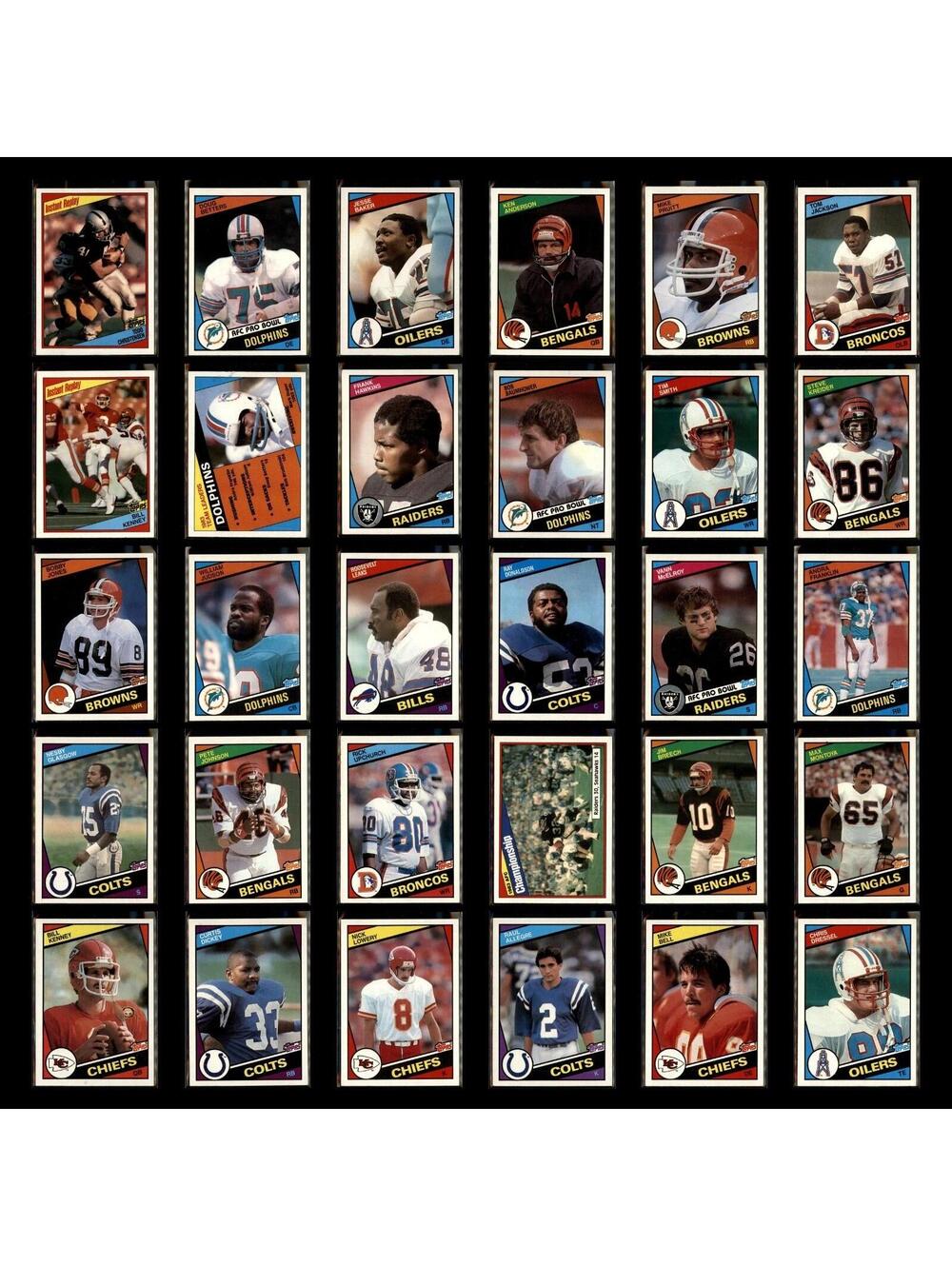 1984 Topps NFL 30 Card Lot NM-Mint Football Collection Todd Christensen Raiders